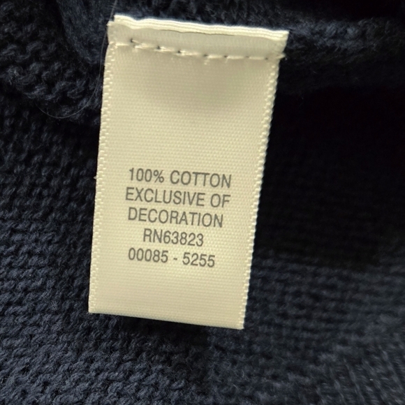 CJ Banks 100% Cotton Navy Blue Floral Embroidered Cardigan Grandmacore - Picture 8 of 8